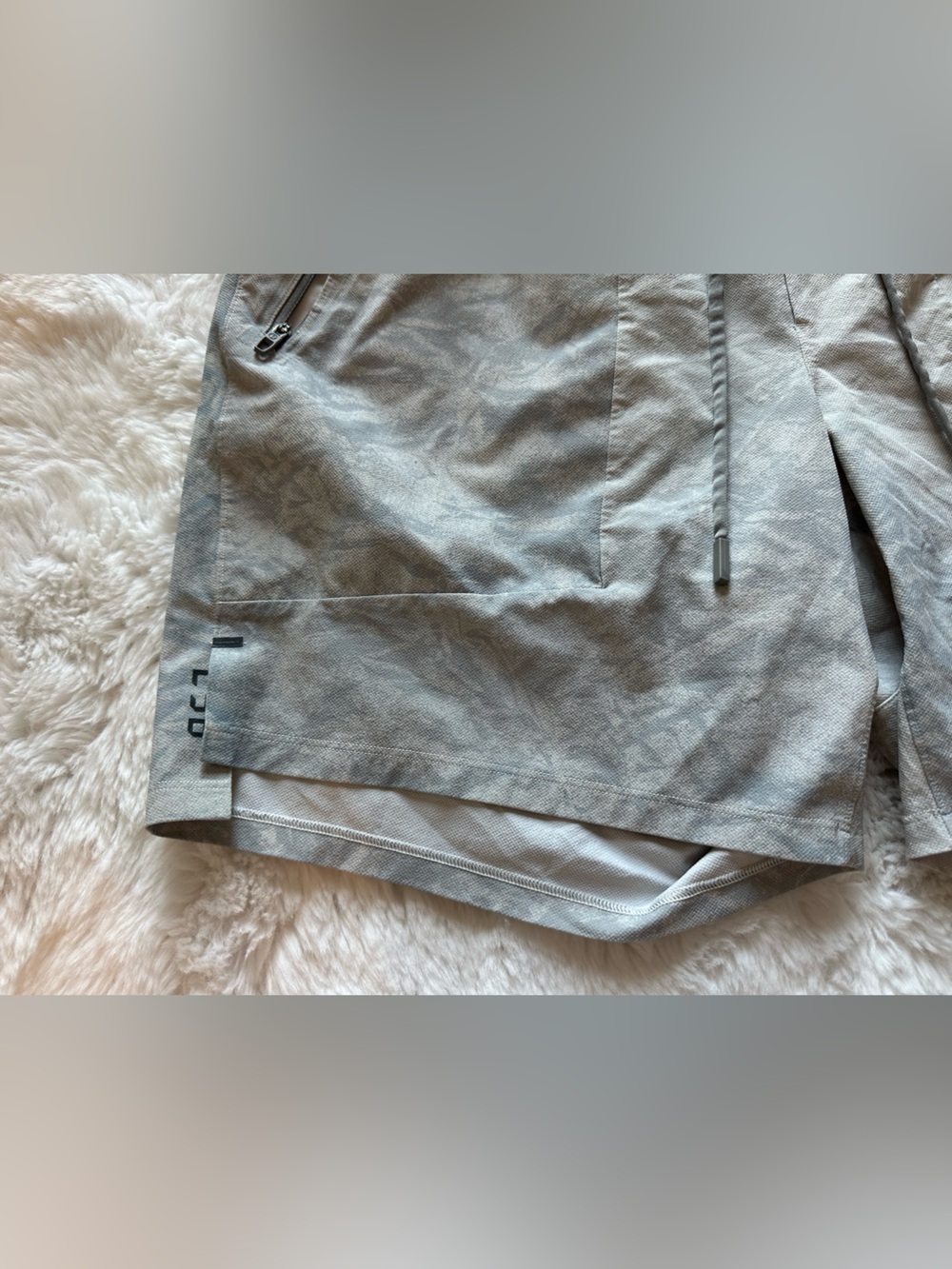 lululemon athletica Men's Heather Gray Athletic Shorts - Picture 3 of 8
